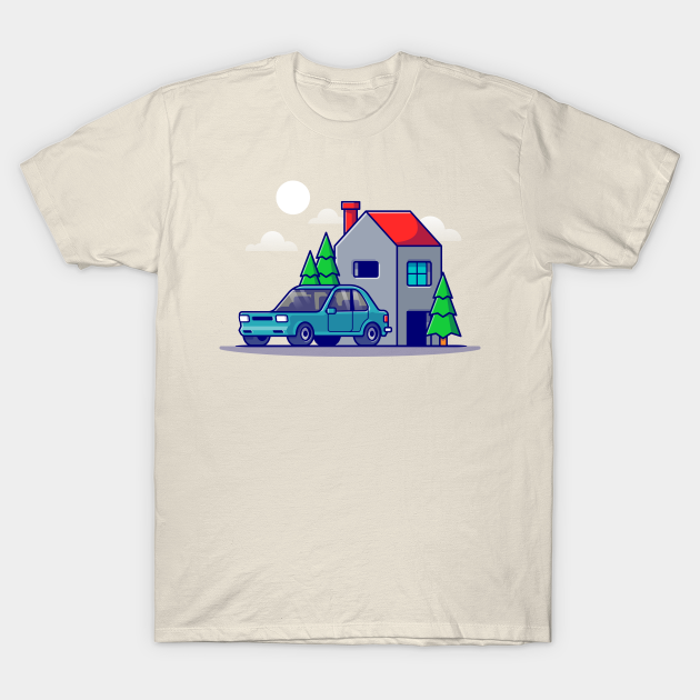 House And Car Cartoon House And Car Cartoon TShirt TeePublic